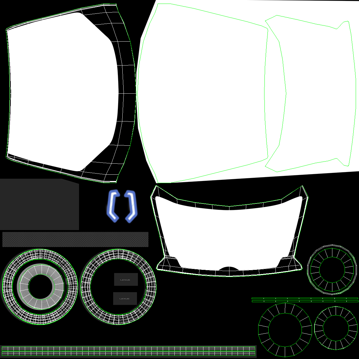 Concept Car Lexus LF-SA Simple Interior 3D model