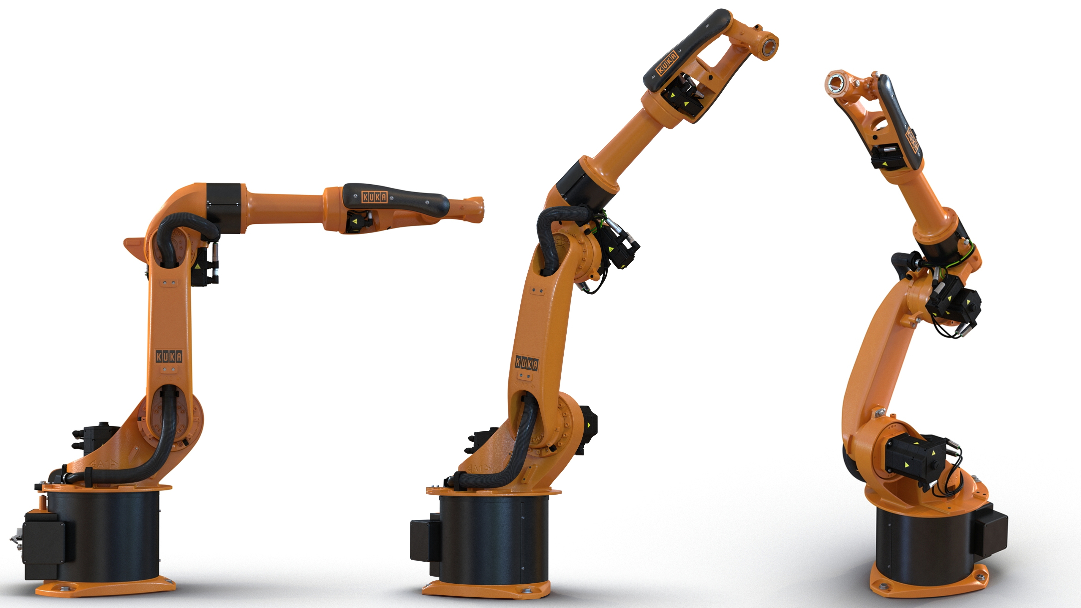 3D KUKA KR-16 L8 Industrial Robotic Arm Rigged model