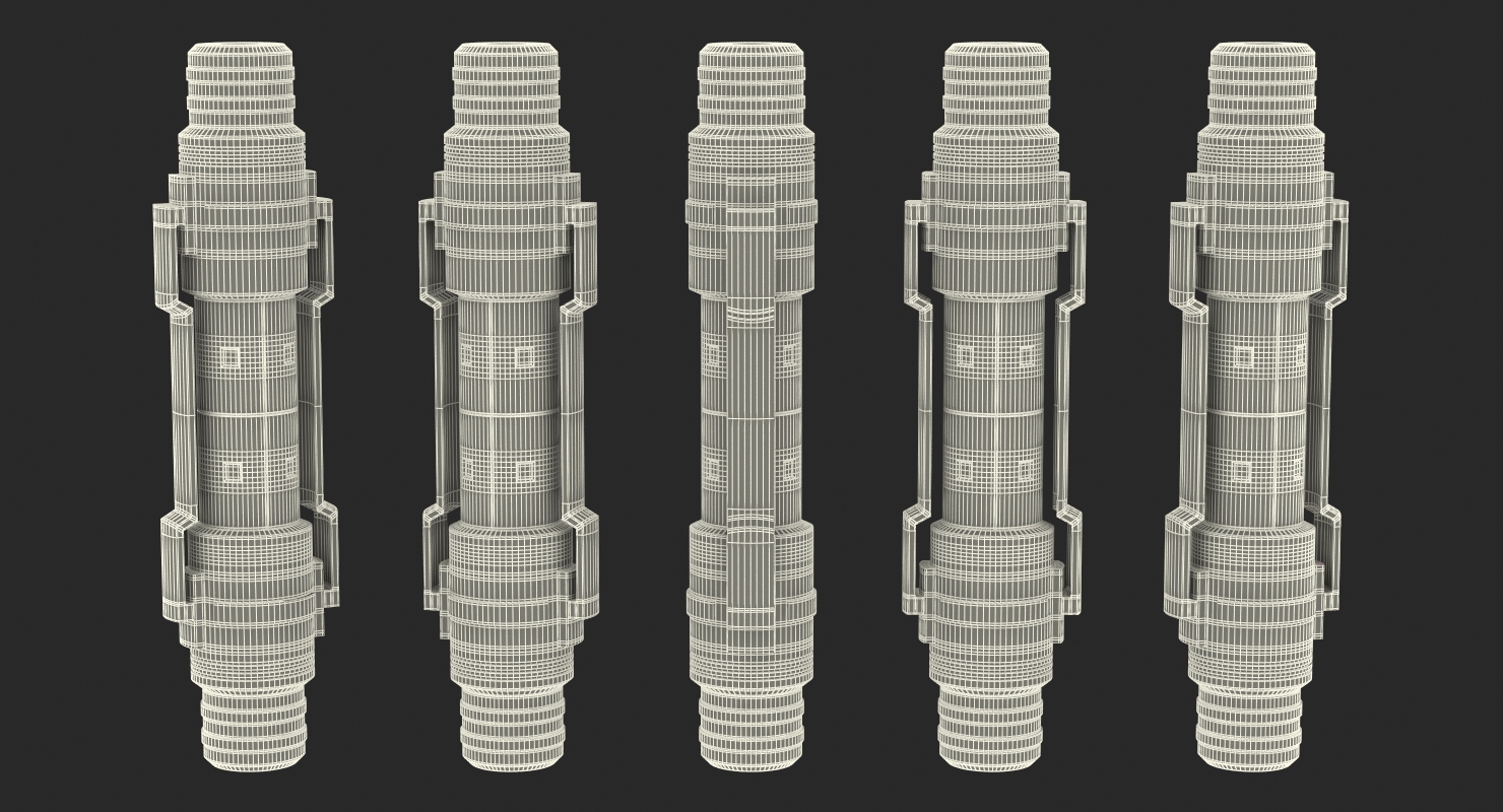 Sci Fi Anodized Piston 3 3D model