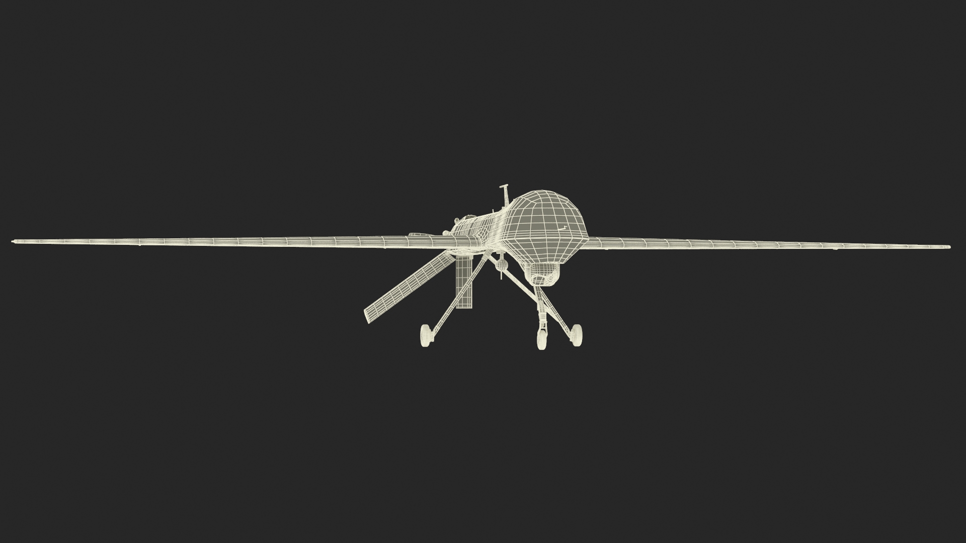 Unmanned Aerial Vehicle Reaper Drone MQ-1 Rigged for Maya 3D