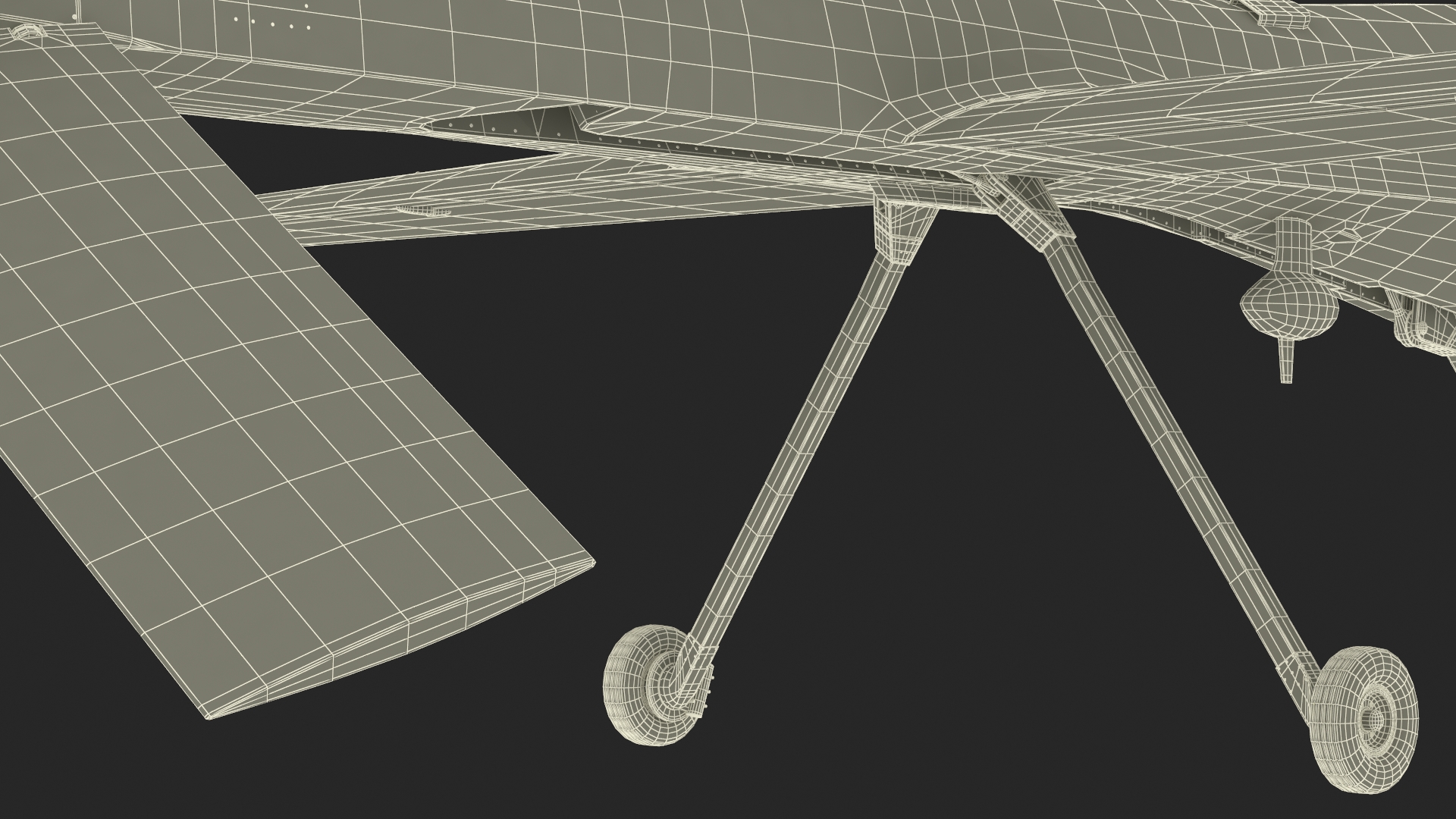 Unmanned Aerial Vehicle Reaper Drone MQ-1 Rigged for Maya 3D