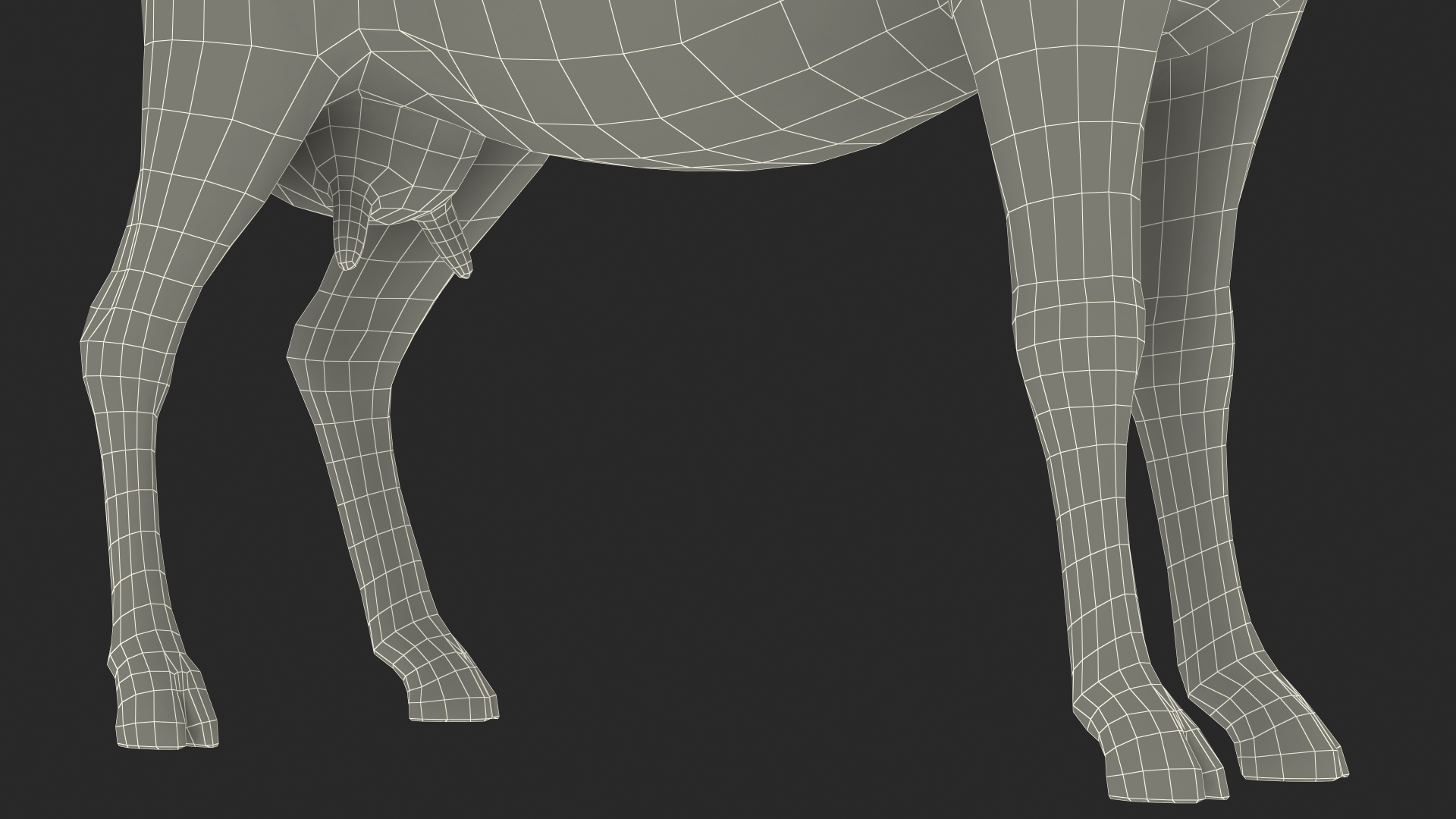 Dairy Goat Brown Rigged for Cinema 4D 3D