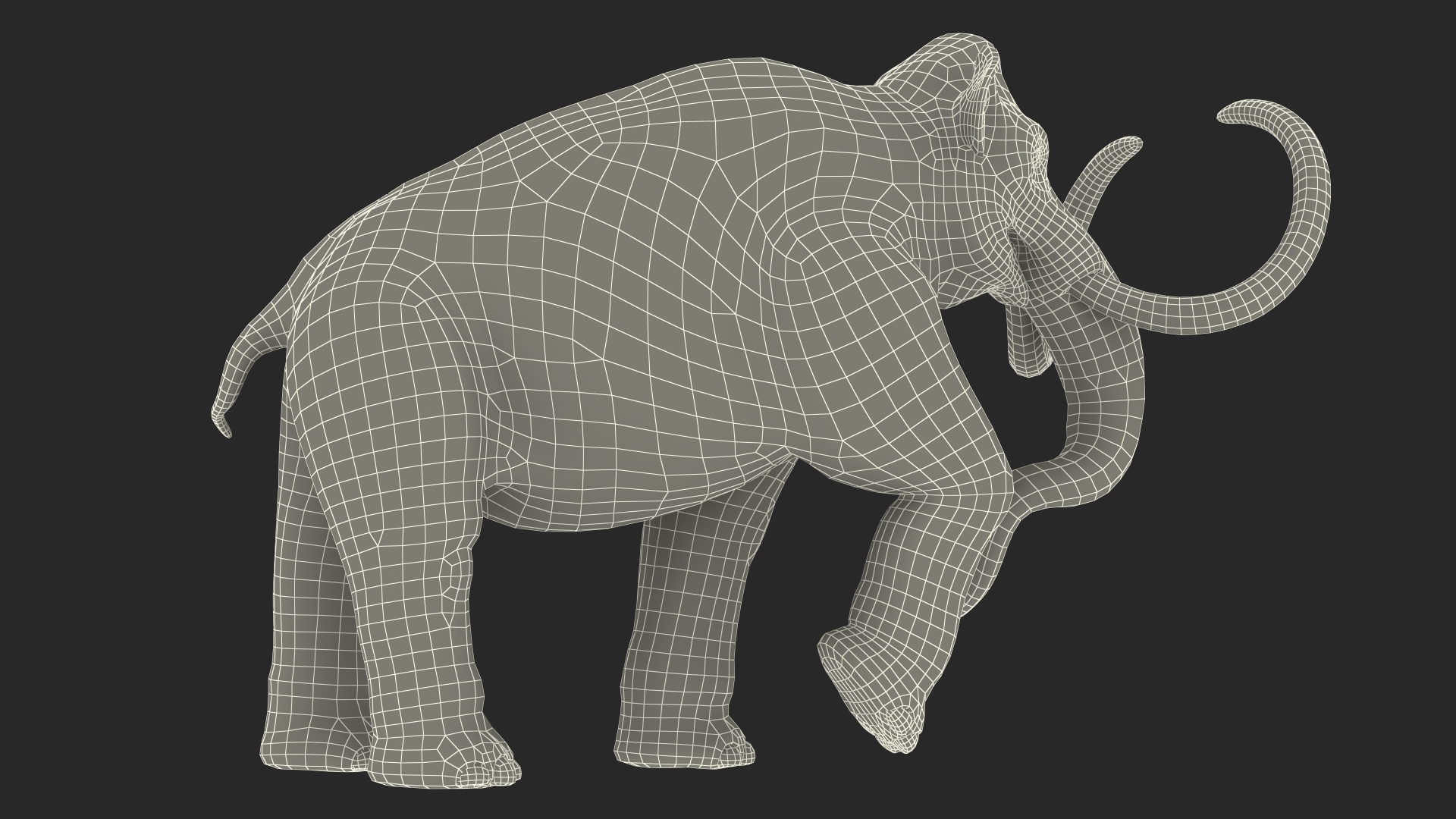 3D model Mammoth Walking Pose