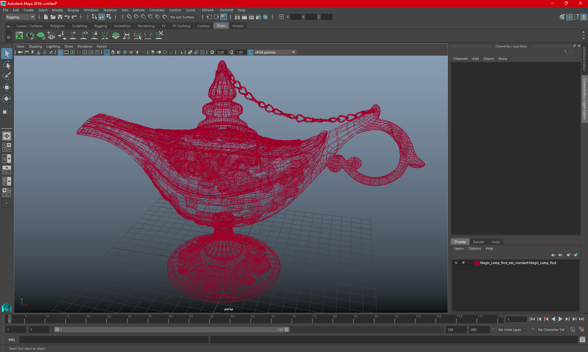 3D model Magic Lamp Blue