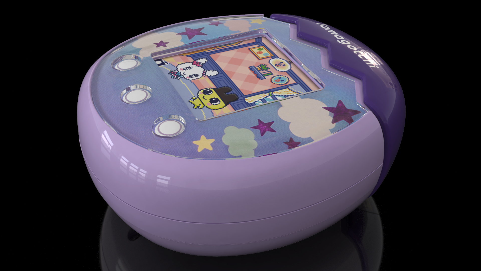 3D Interactive Pet Tamagotchi Pix Sky Violet