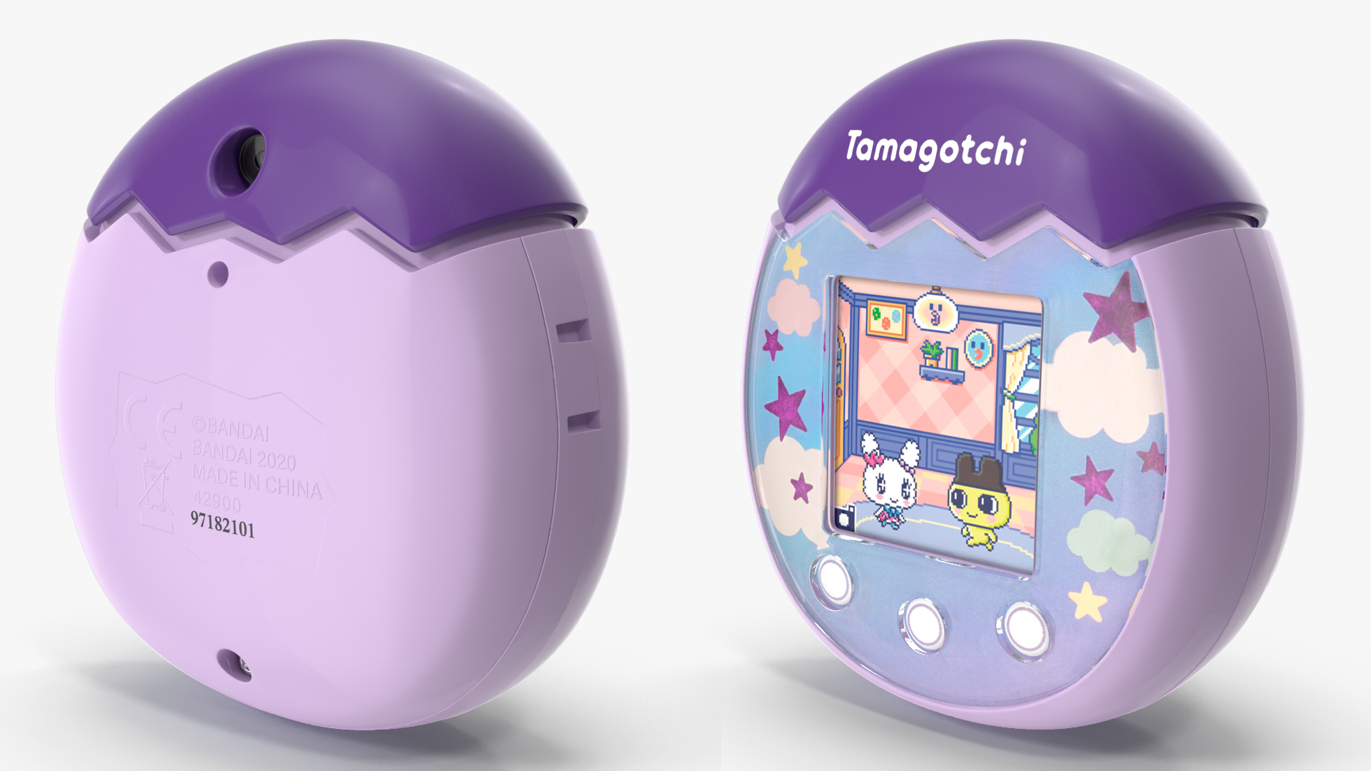 3D Interactive Pet Tamagotchi Pix Sky Violet