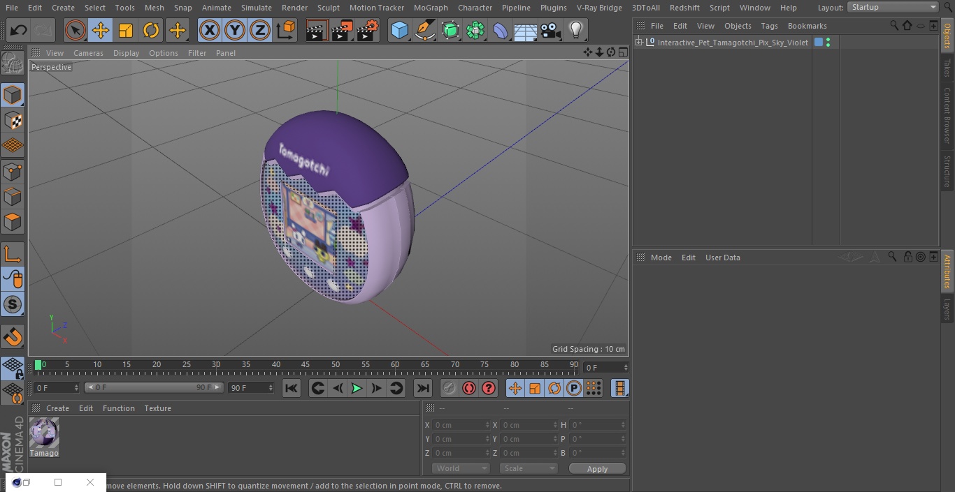 3D Interactive Pet Tamagotchi Pix Sky Violet