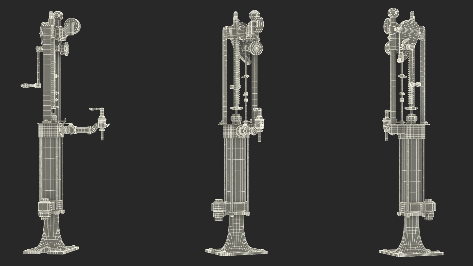 Retro Self Measuring Gas Pump 3D model