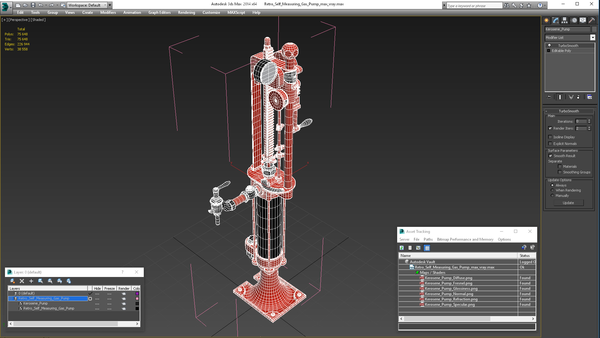 Retro Self Measuring Gas Pump 3D model