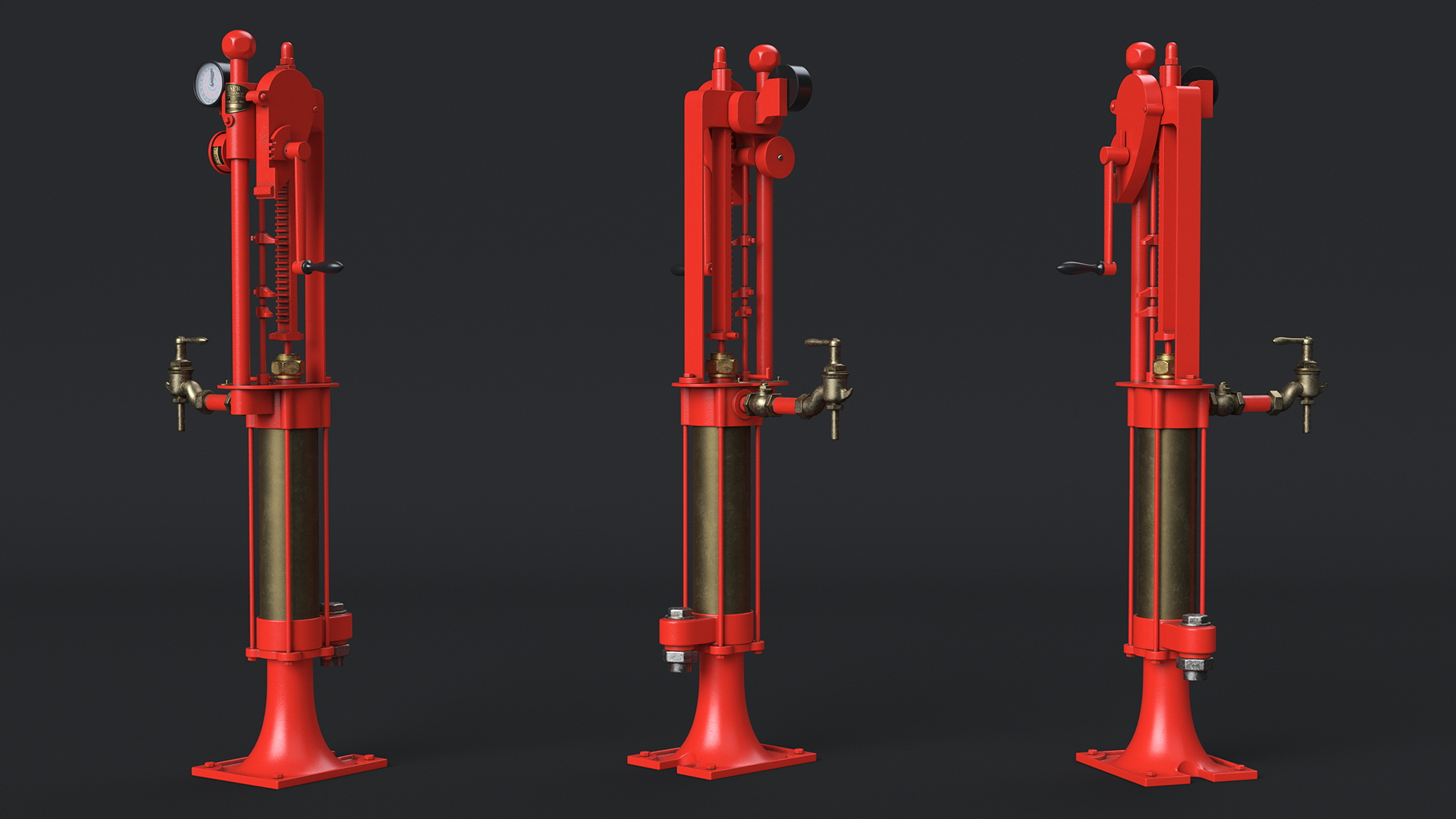 Retro Self Measuring Gas Pump 3D model