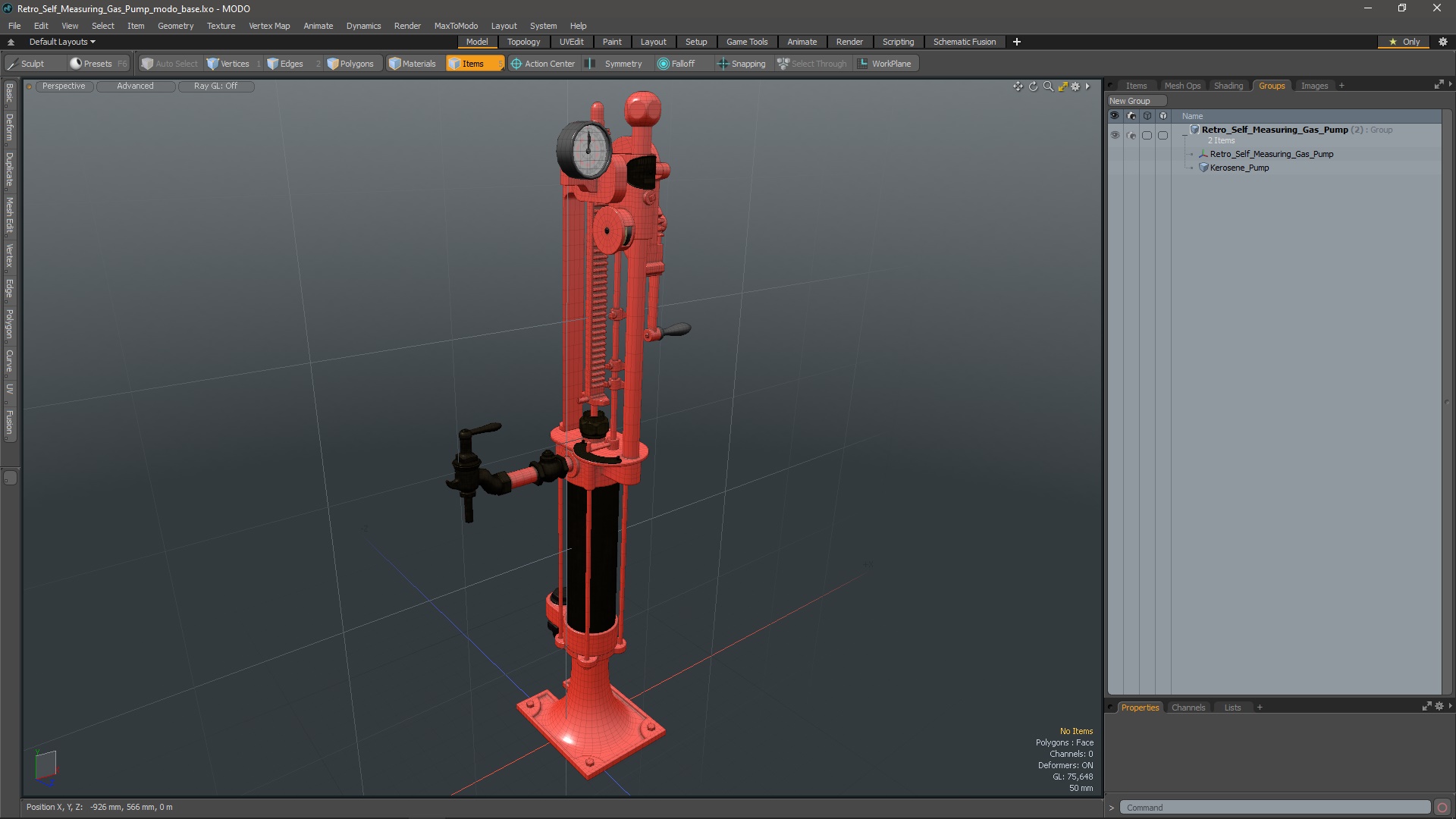 Retro Self Measuring Gas Pump 3D model