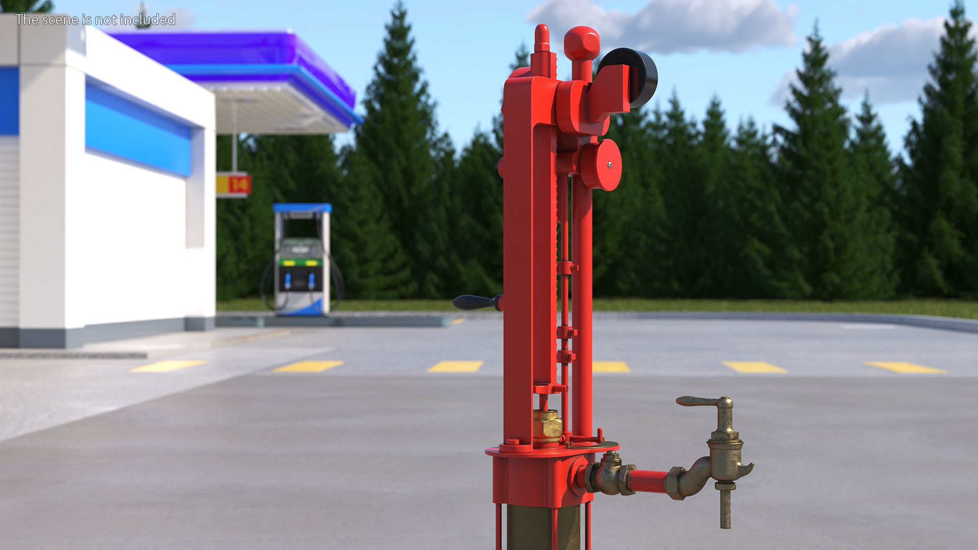 Retro Self Measuring Gas Pump 3D model