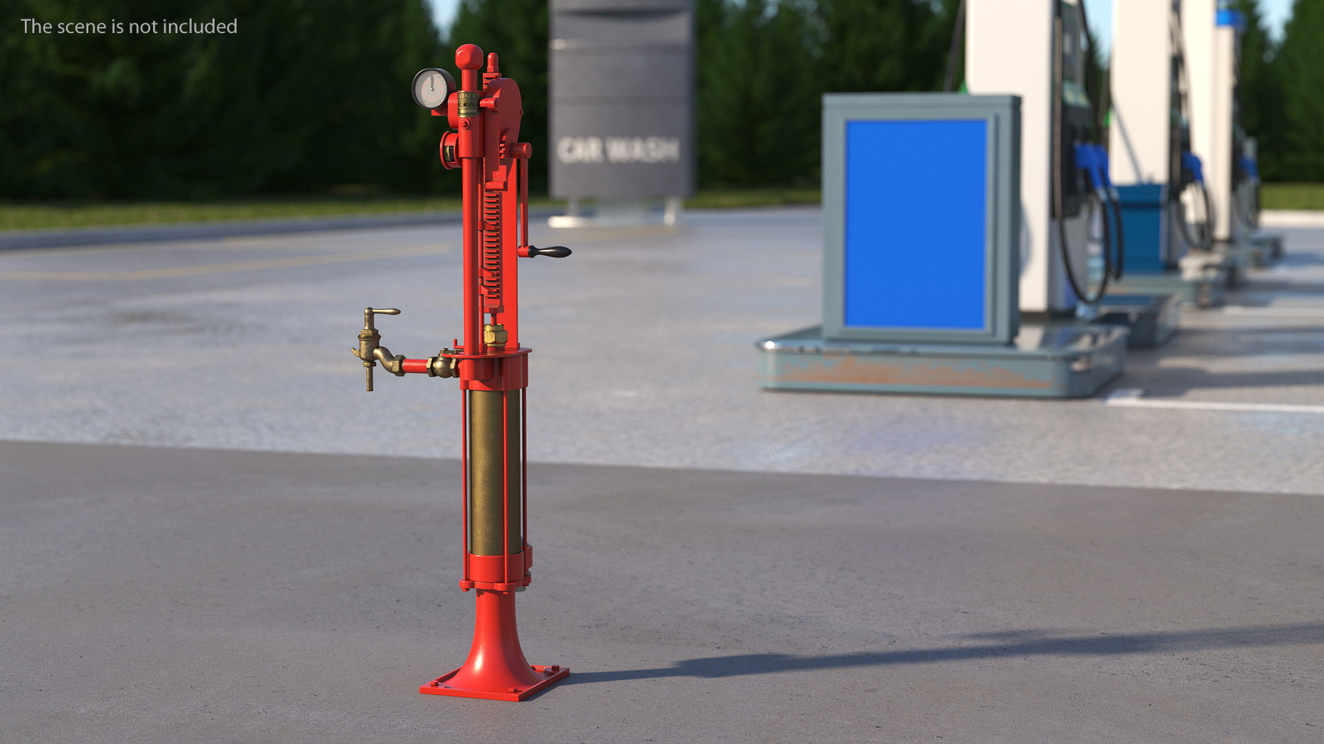 Retro Self Measuring Gas Pump 3D model