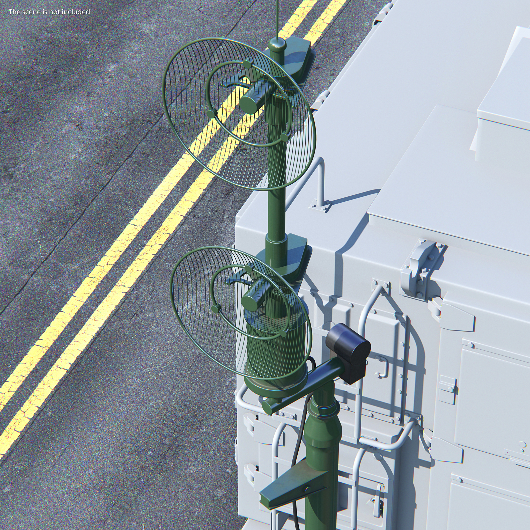 Military Antenna Green 3D