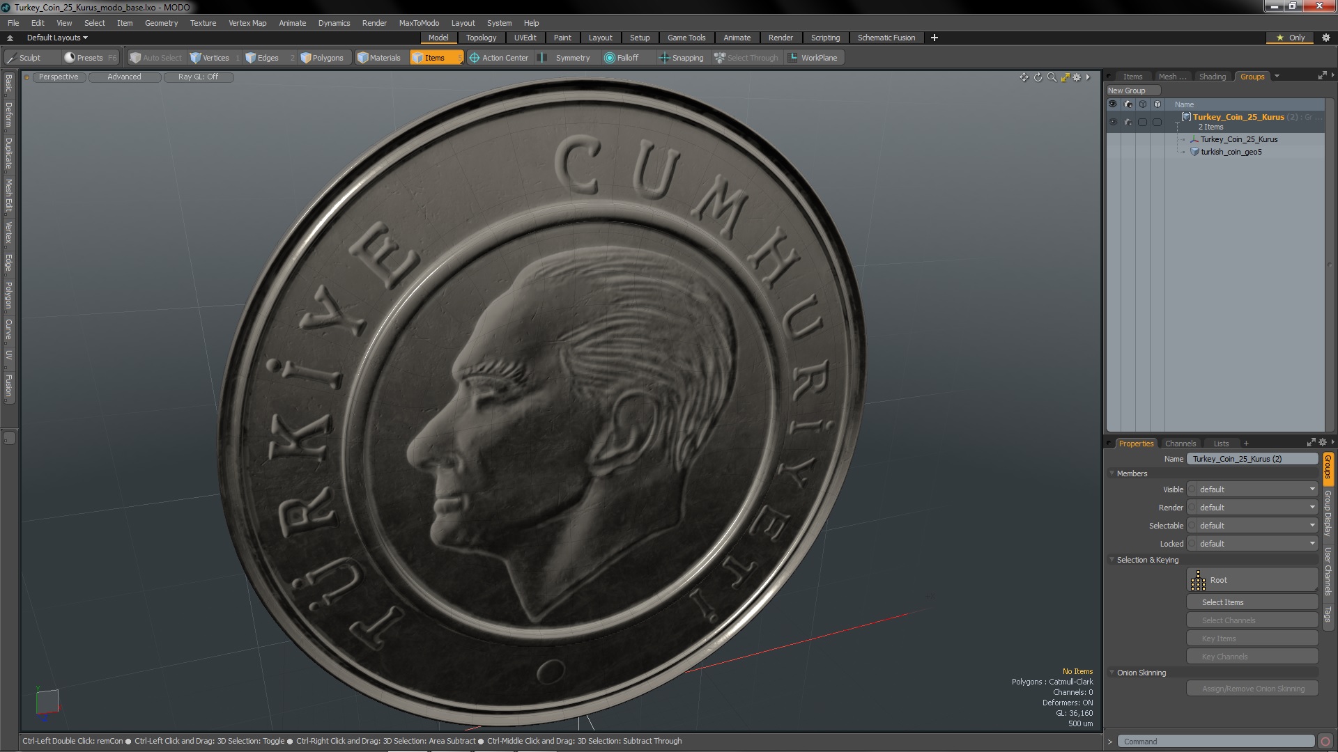 3D model Turkey Coin 25 Kurus