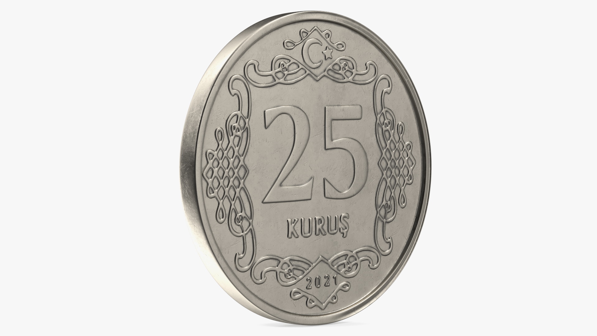 3D model Turkey Coin 25 Kurus