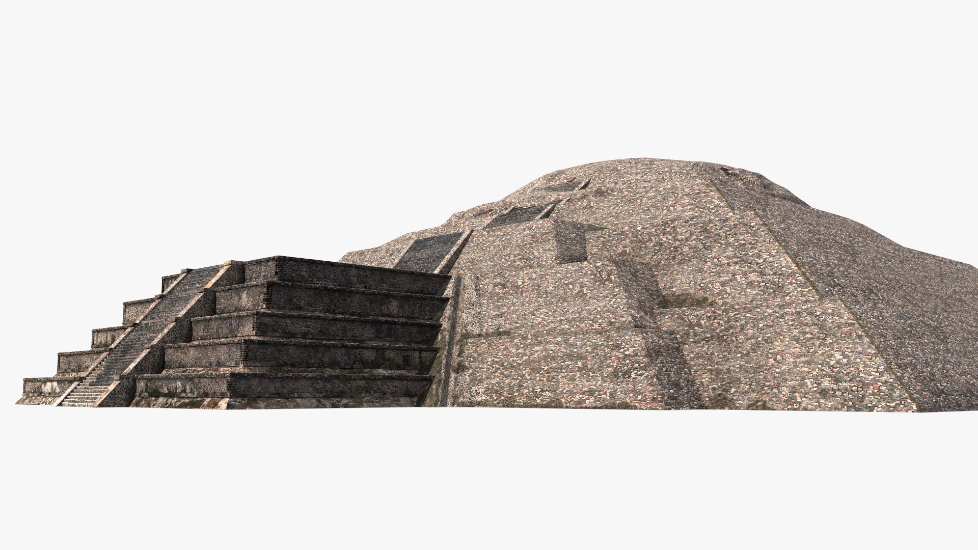 3D Teotihuacan Piramide de la Luna