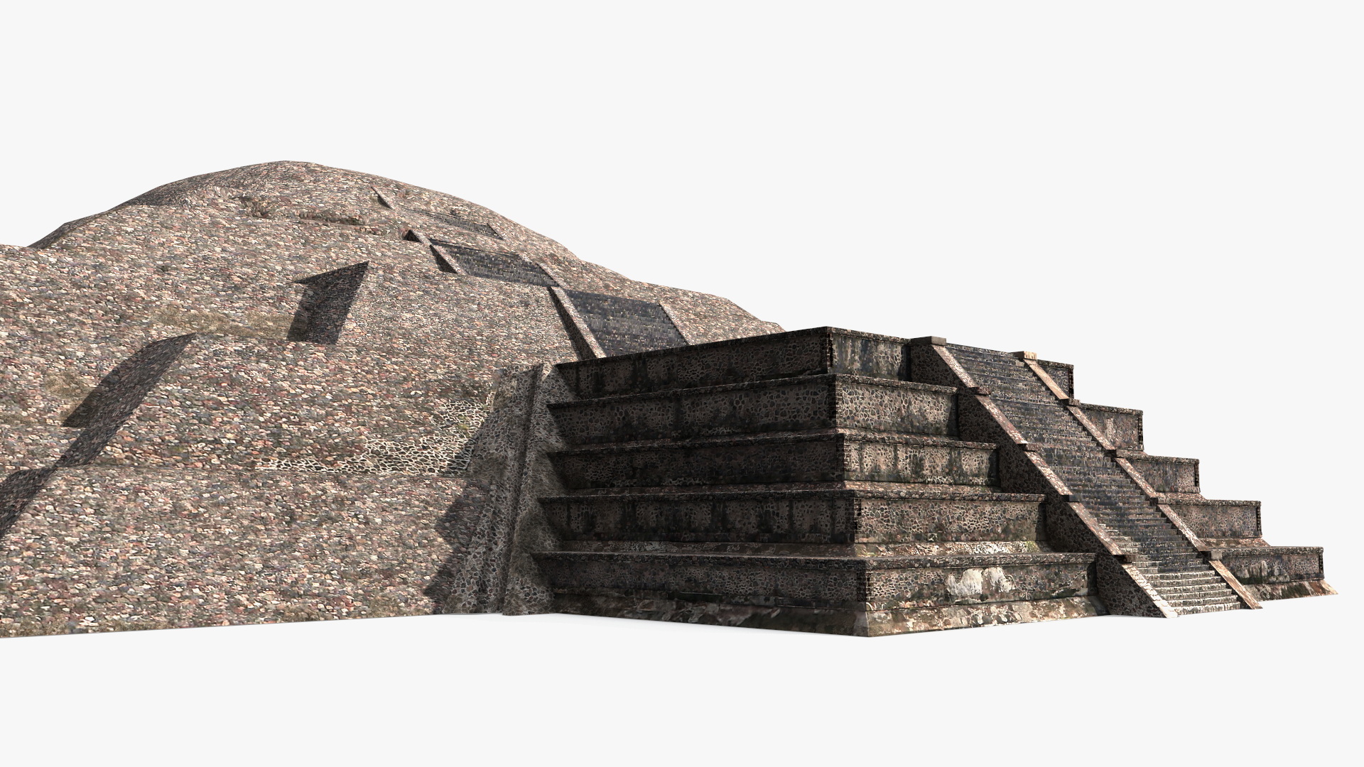 3D Teotihuacan Piramide de la Luna