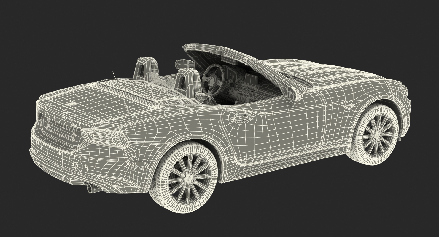 Fiat 124 Spider 2017 Rigged 3D