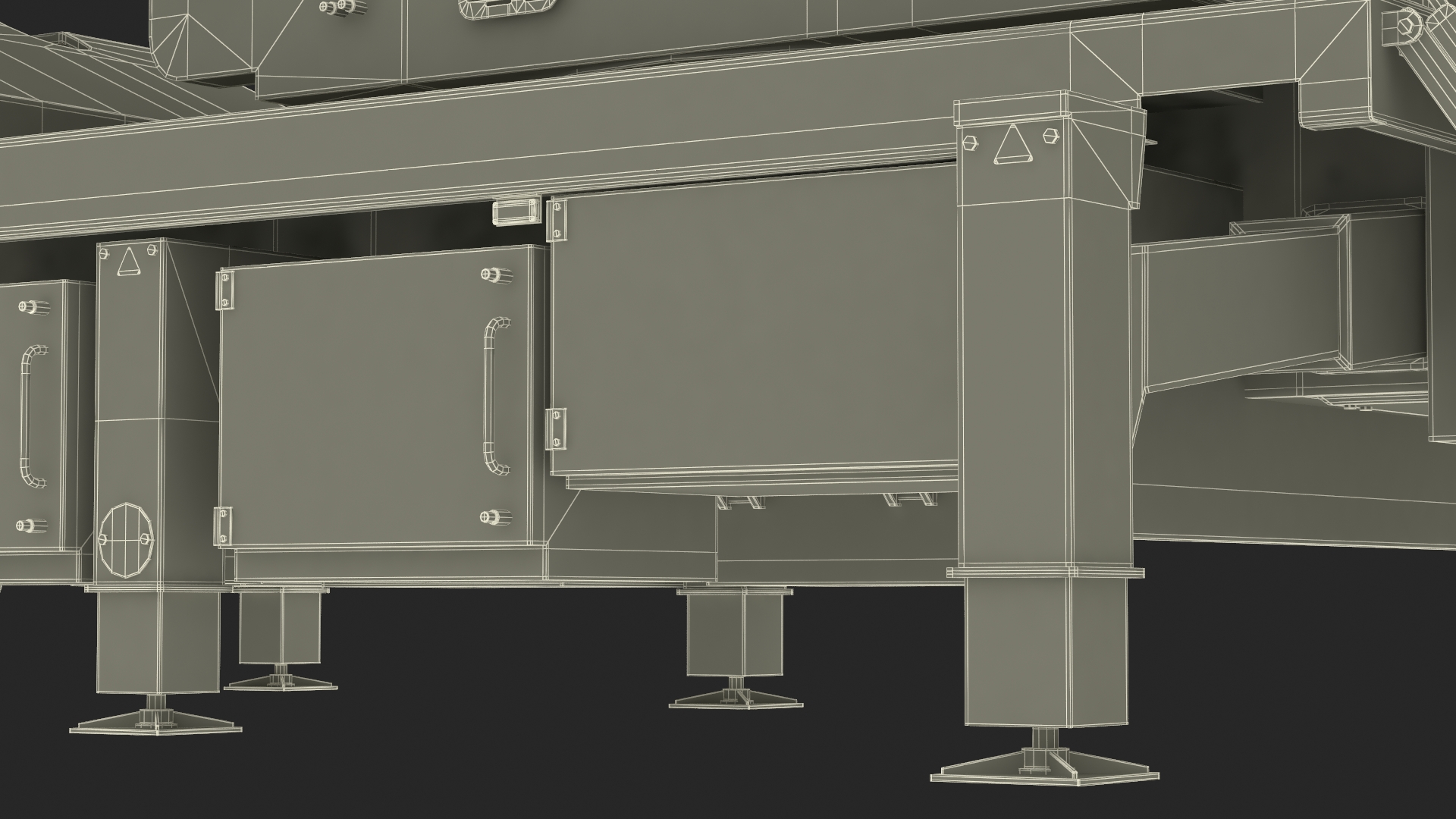 Rocket Launch System Jobaria with Oshkosh Transporter Sand Rigged for Maya 3D model