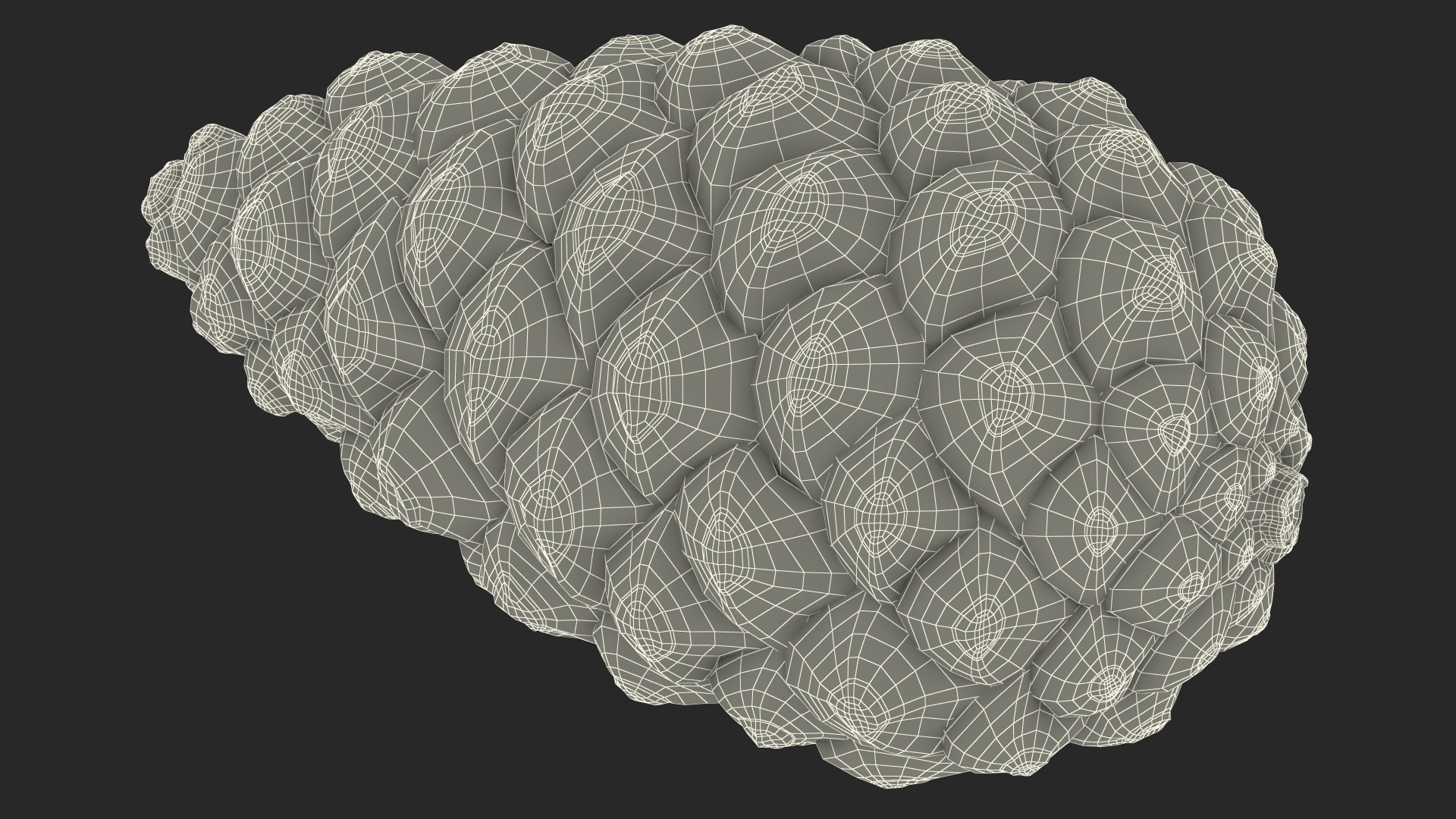 3D model Green Pine Cone