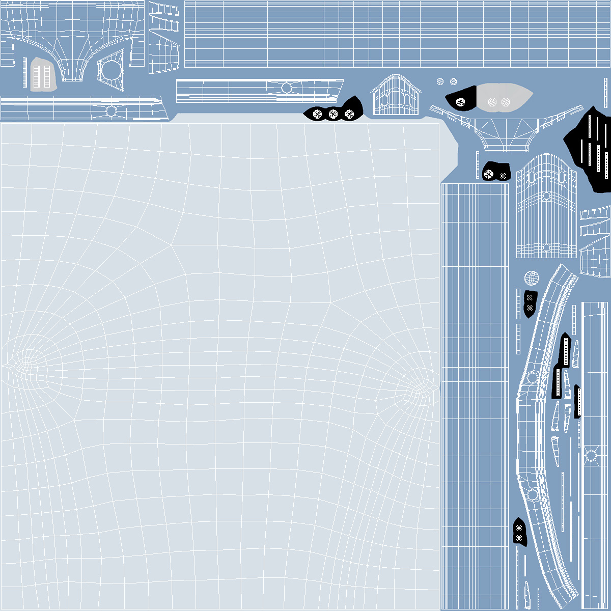 3D Pool Leaf Skimmer Net with Handle model