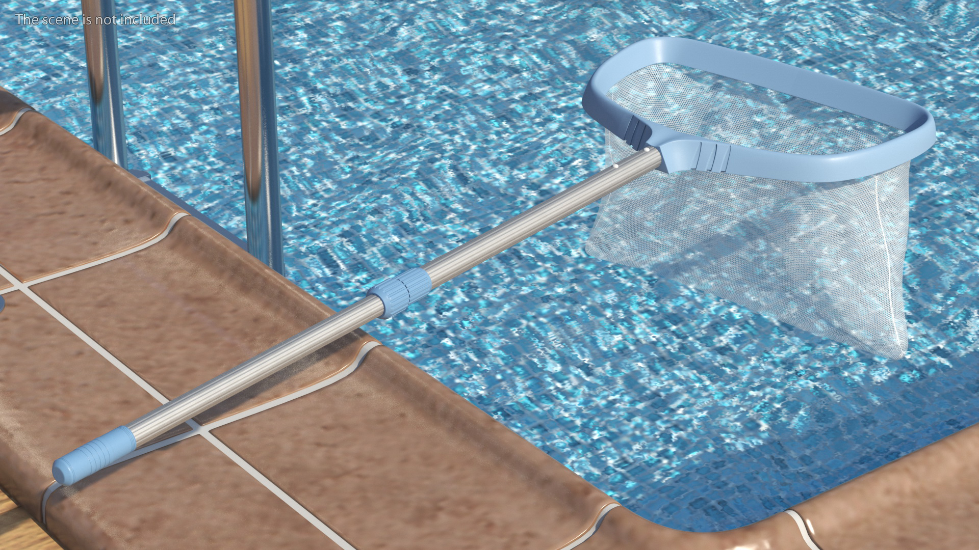 3D Pool Leaf Skimmer Net with Handle model