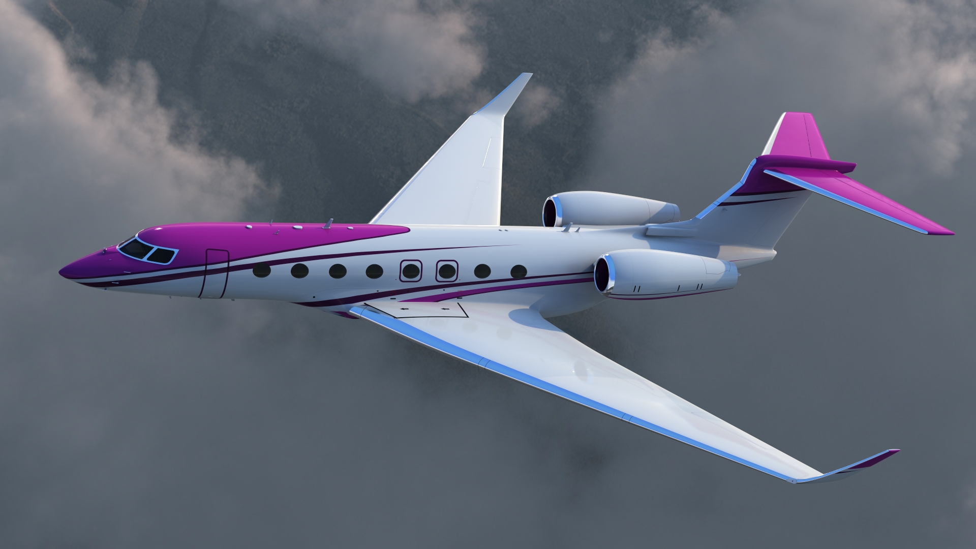 3D Large Business Jet model