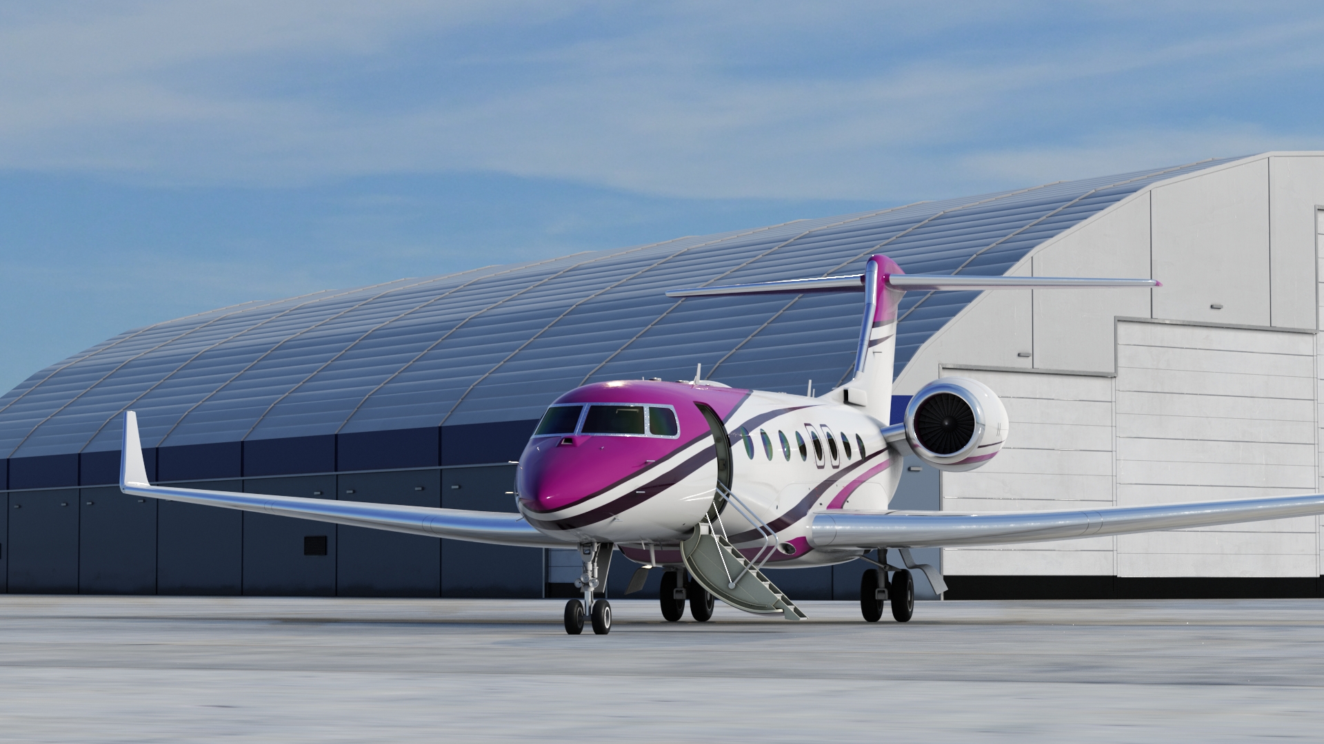 3D Large Business Jet model