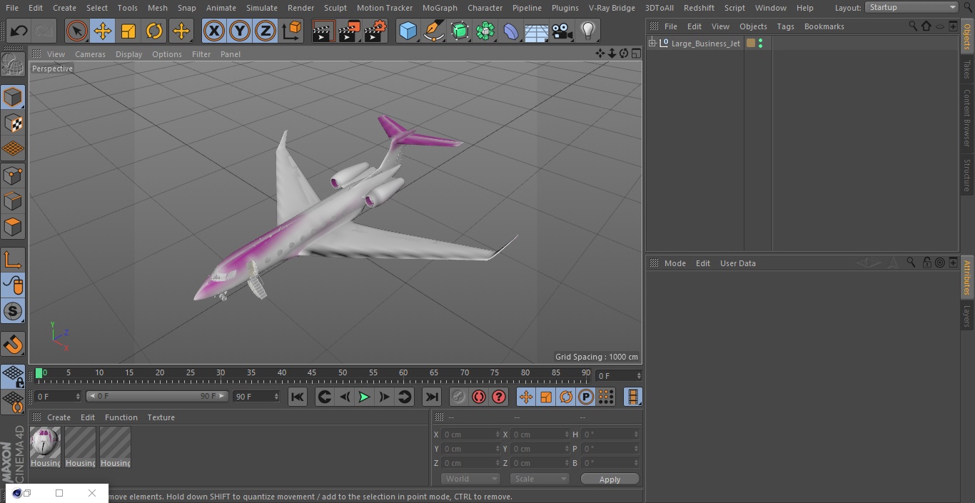 3D Large Business Jet model