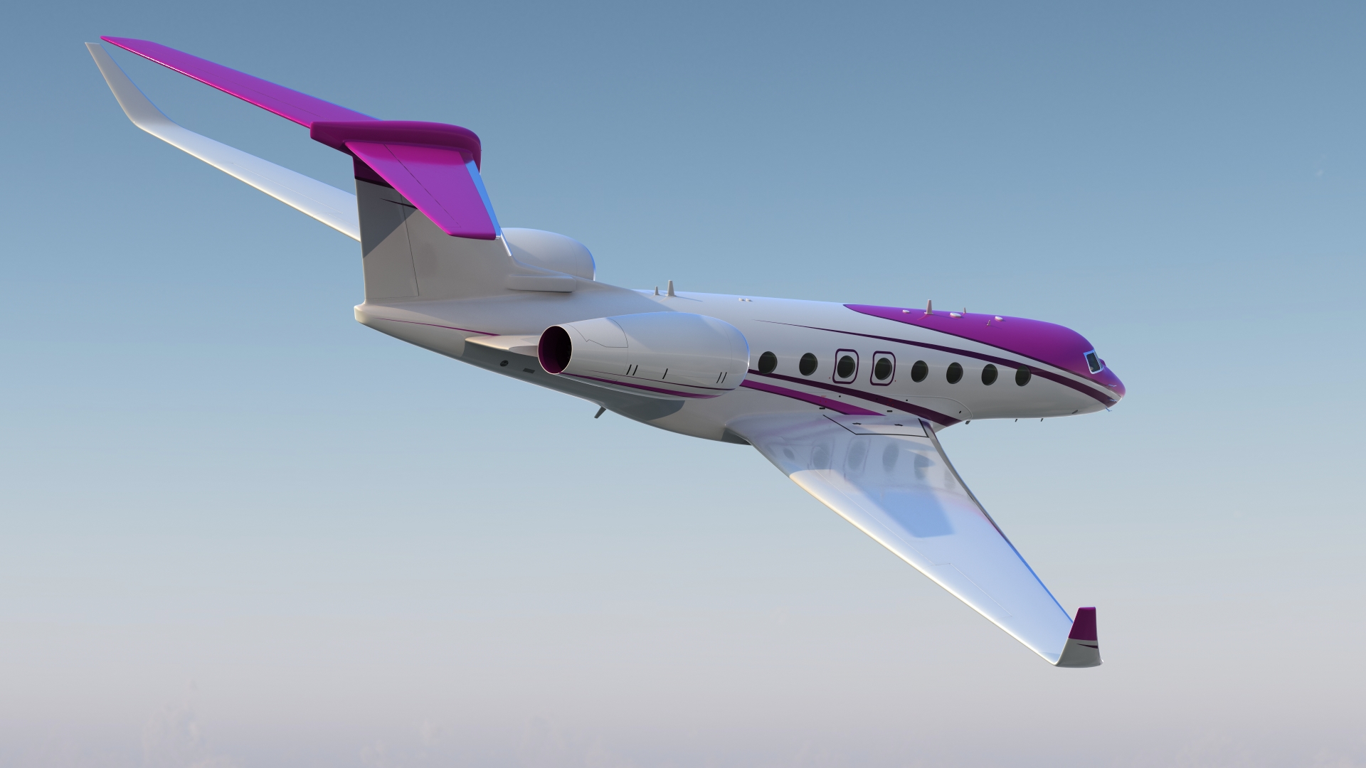 3D Large Business Jet model