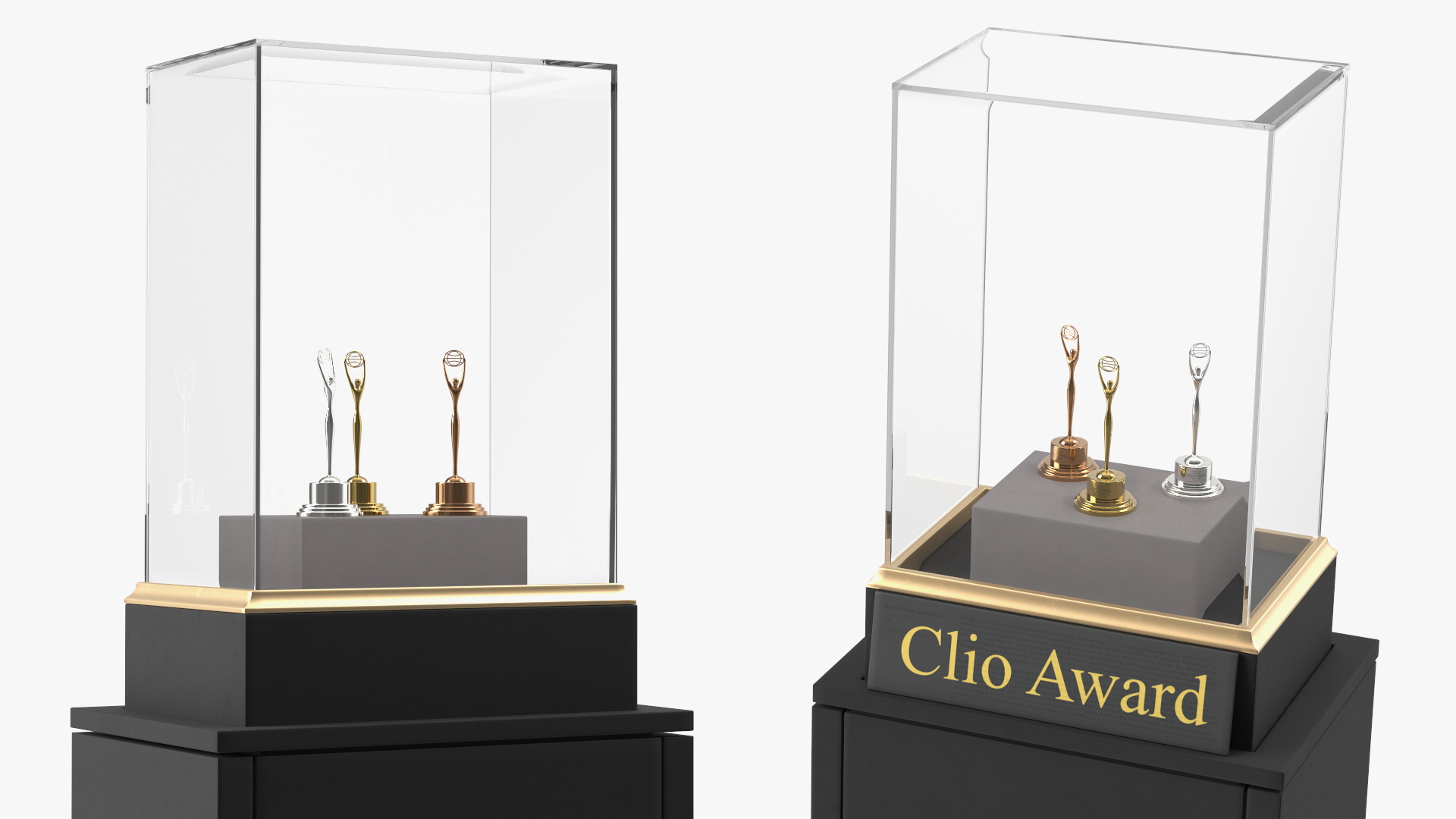 3D Clio Trophys in Museum Stand model