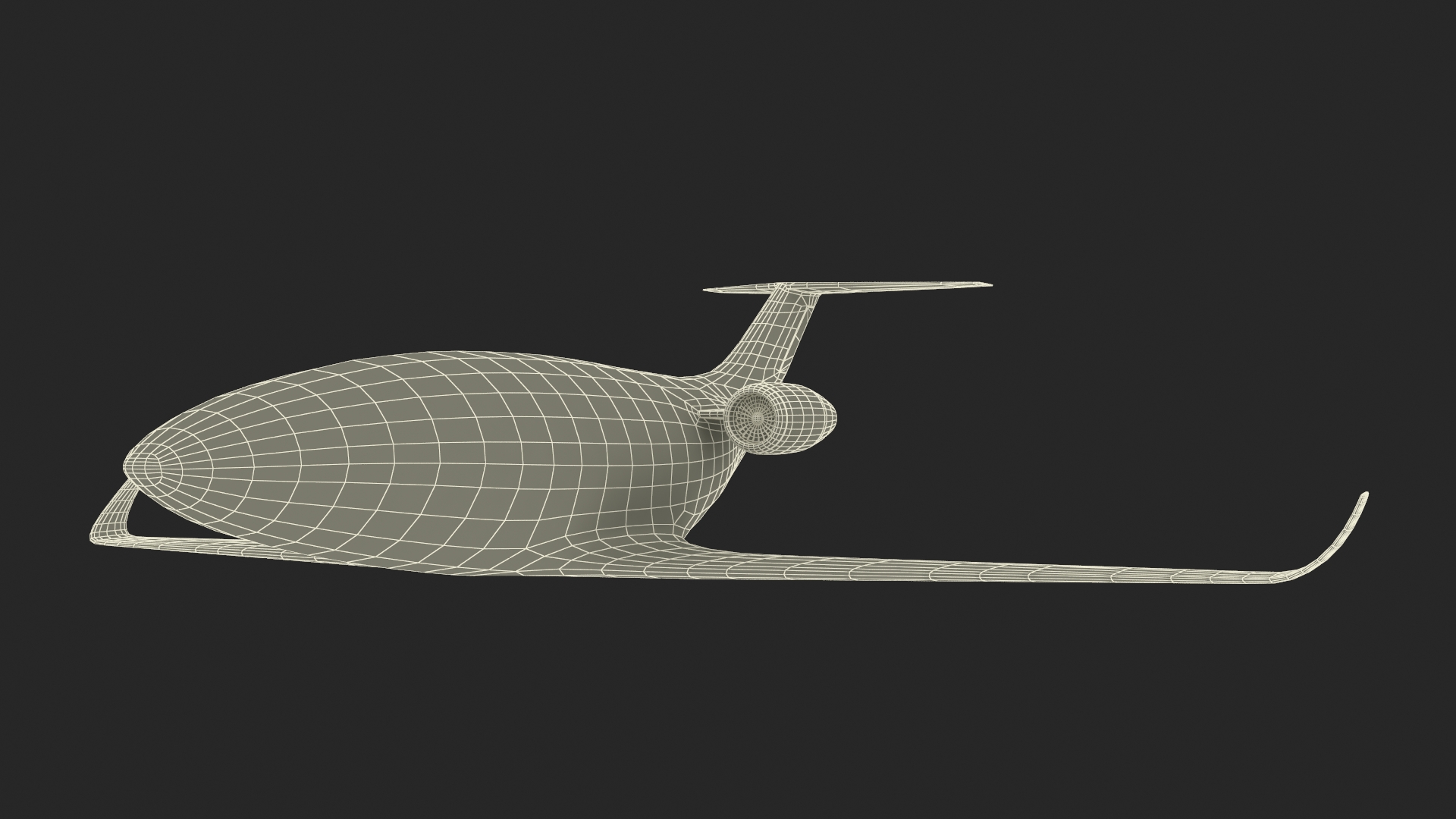 3D model Concept Business Jet Blue