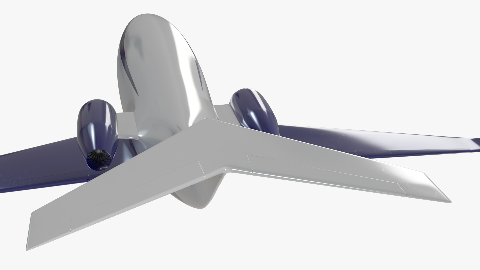 3D model Concept Business Jet Blue