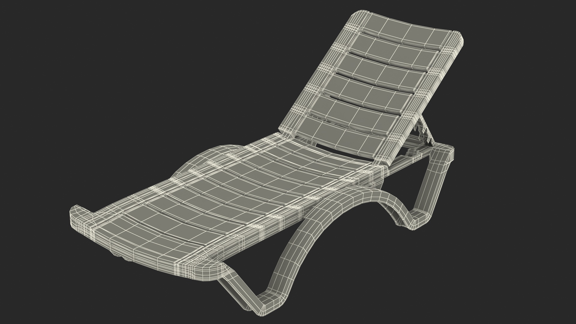 3D Aqua Pool Chaise Lounge model