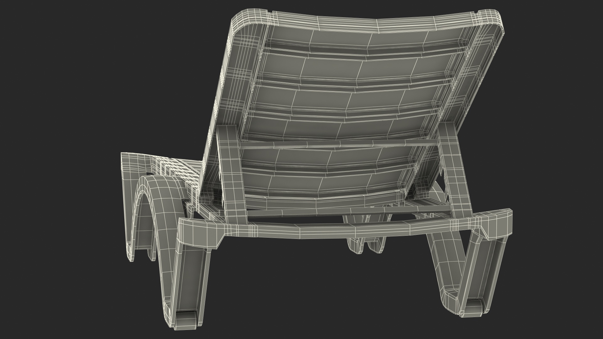 3D Aqua Pool Chaise Lounge model