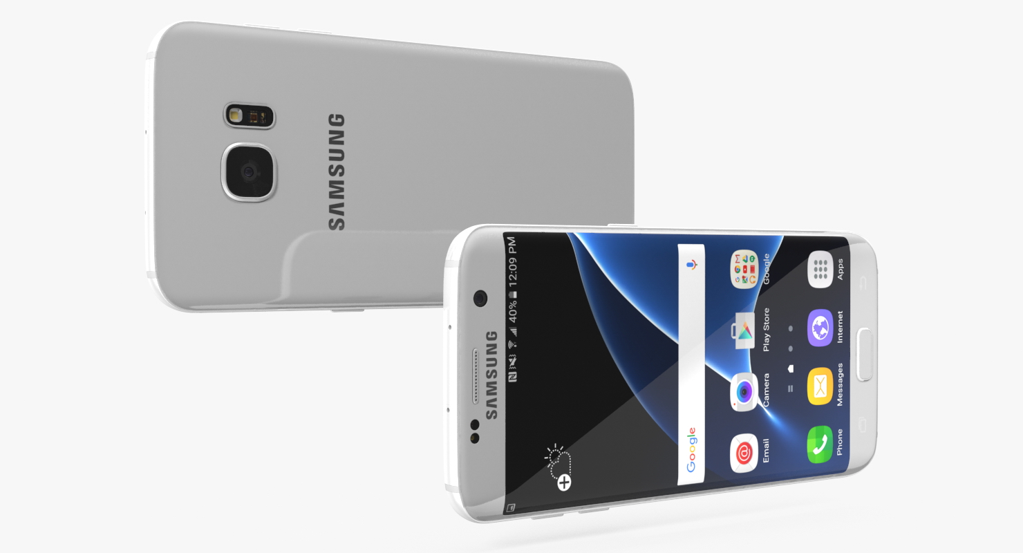 Samsung Galaxy S7 Edge Silver 3D model