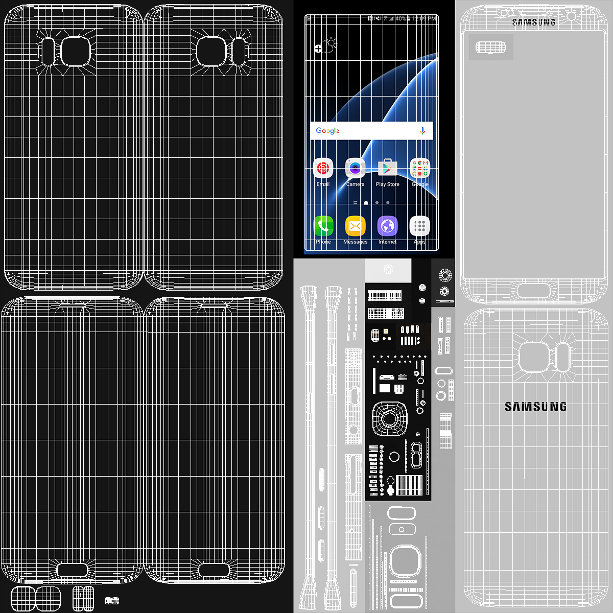 Samsung Galaxy S7 Edge Silver 3D model