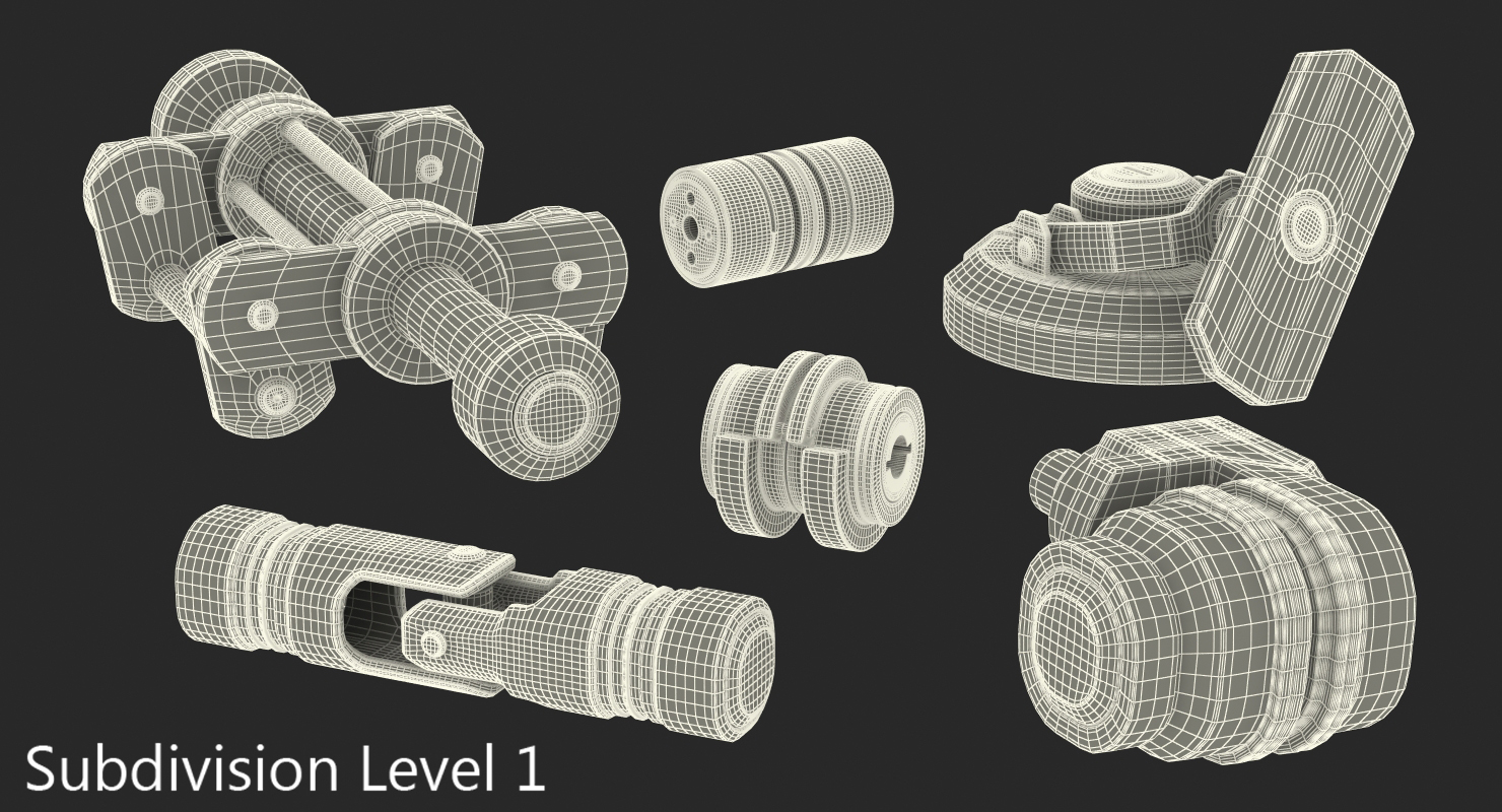 Industrial Painted Joints Set 3D model