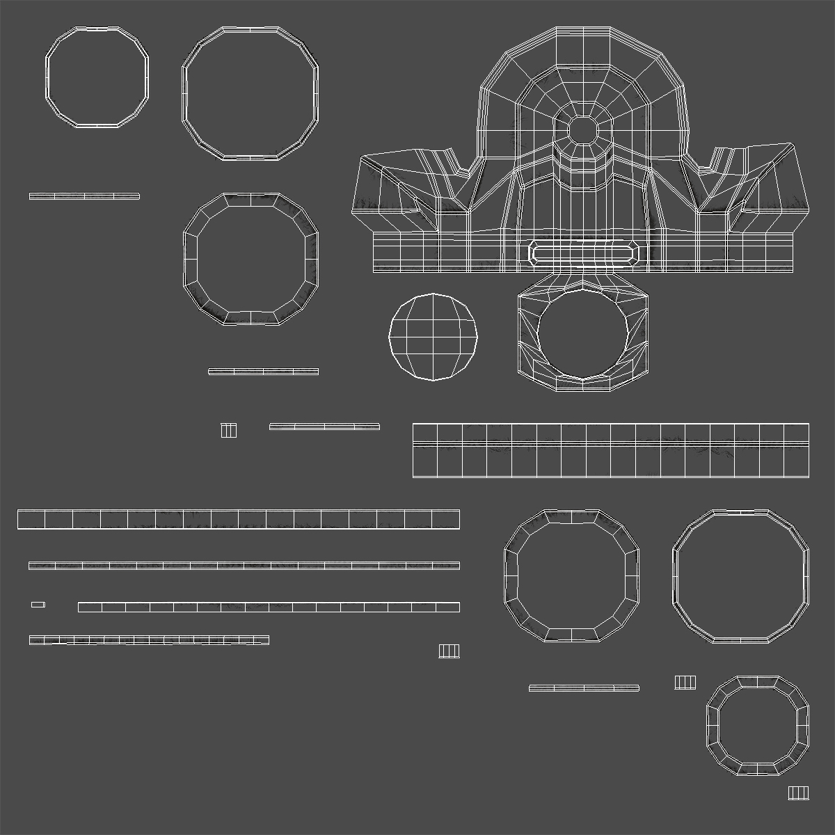 Industrial Painted Joints Set 3D model