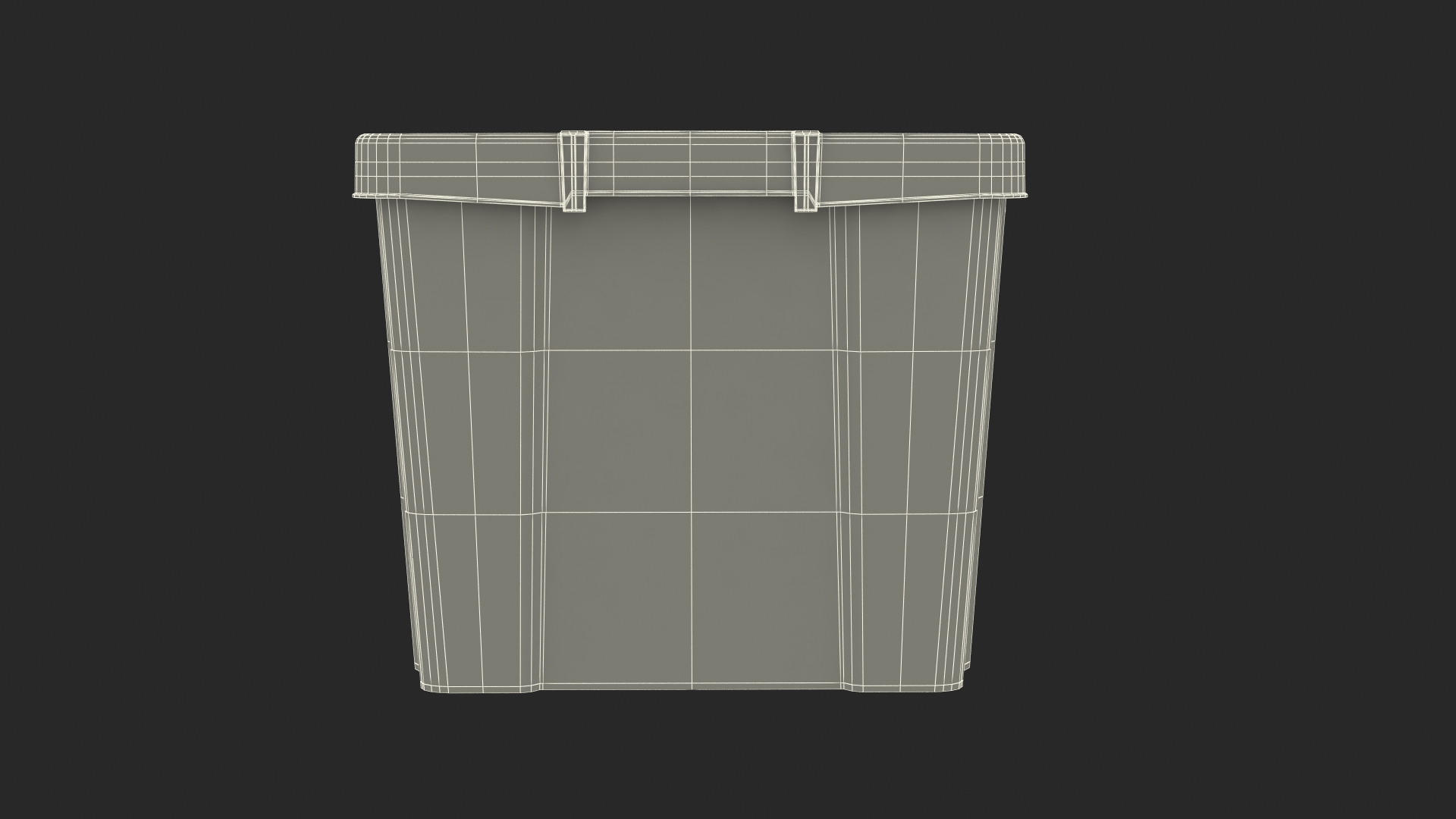 Green Recycling Bin 3D model