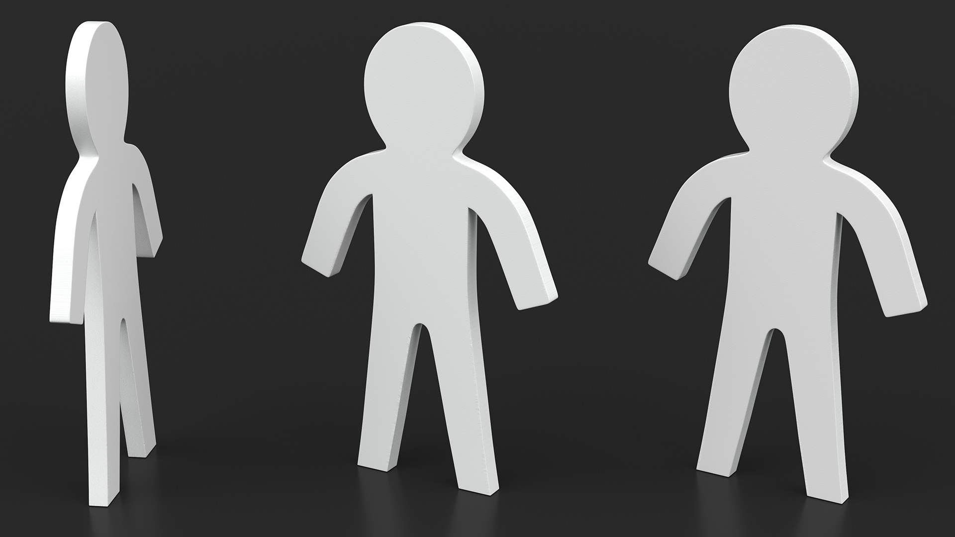 Plastic Stickman Rigged White 3D model