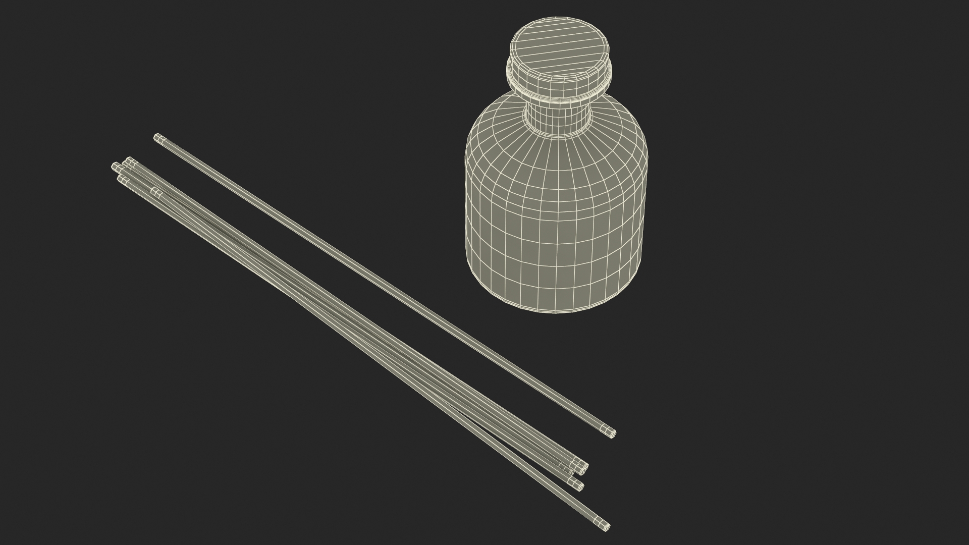 3D model Aroma Reed Diffuser Bottle Sticks Nearby