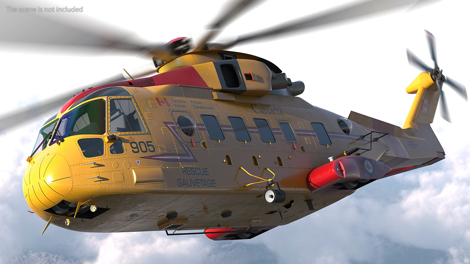 AgustaWestland CH 149 Cormorant Rescue Helicopter 3D model