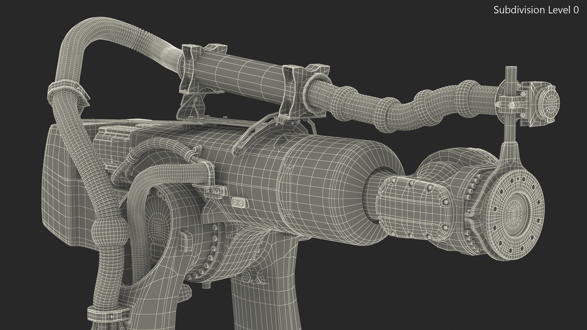 Robotic Arm Yellow on Rails Rigged 3D model