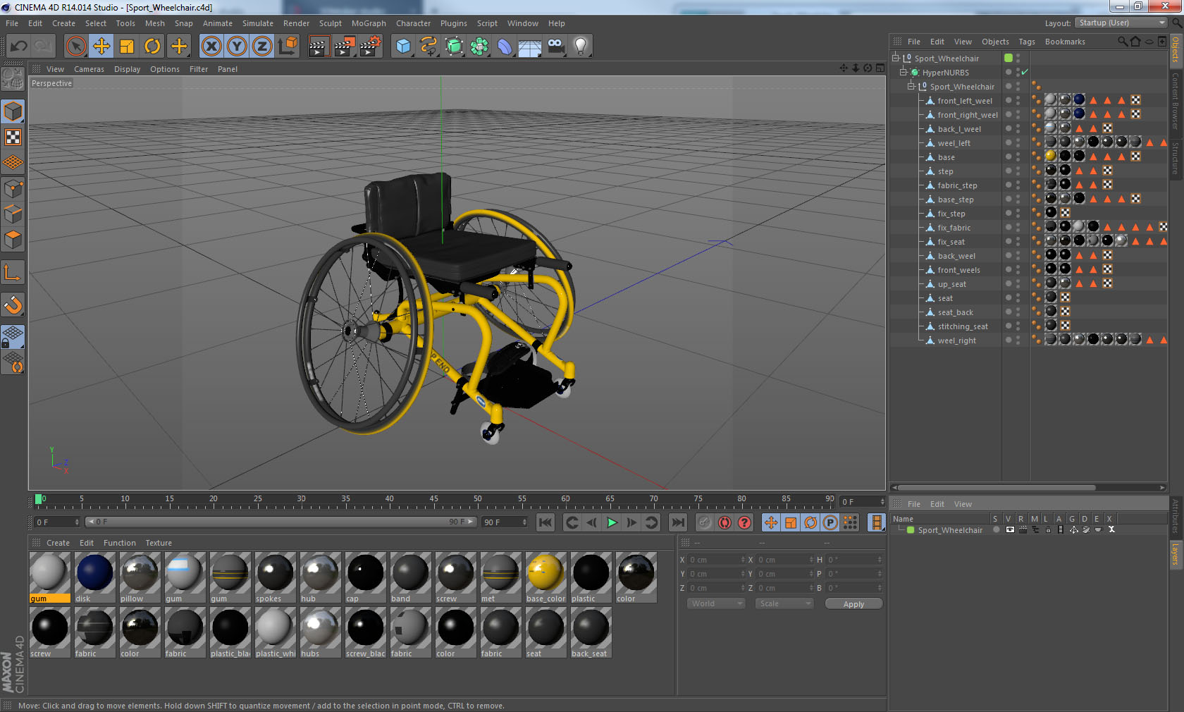 3D Sport Wheelchair