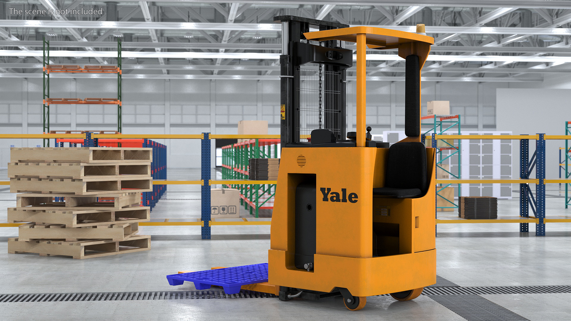 Yale Electric Forklift with Pallet 3D model