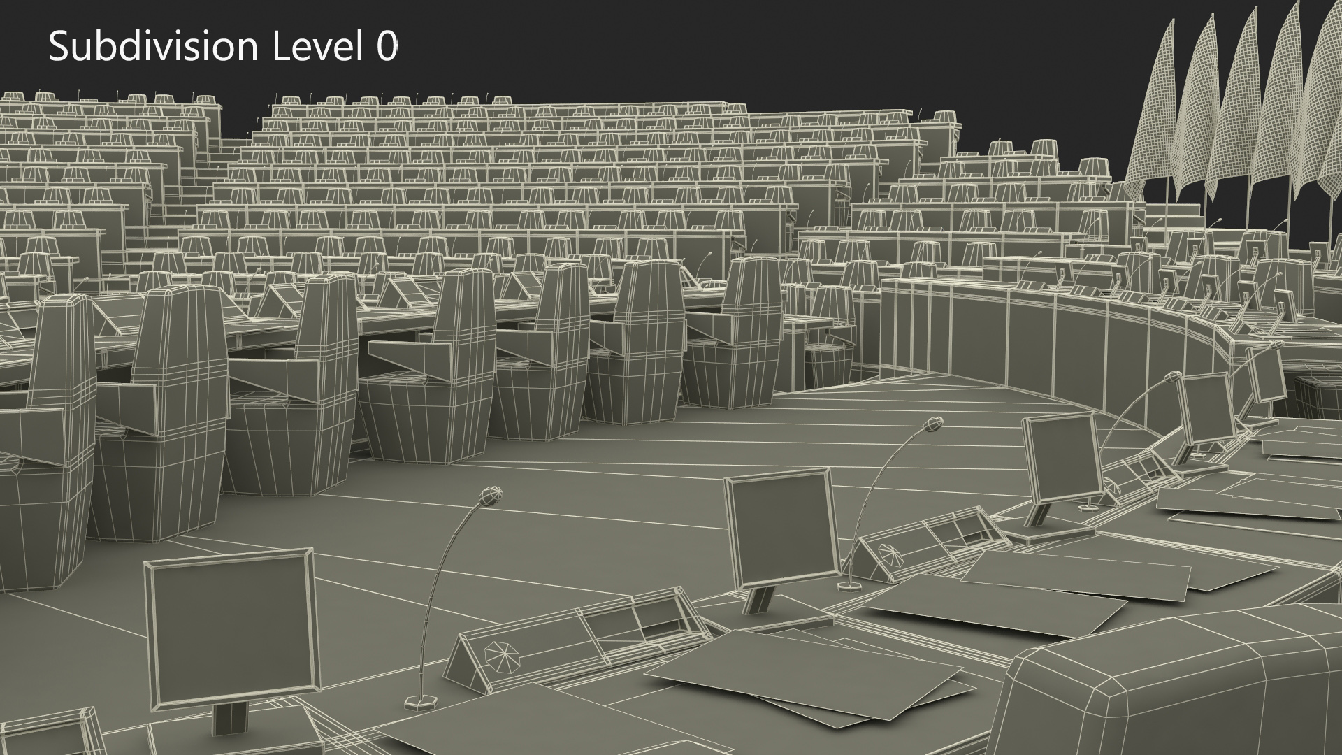 European Parliament Chamber 3D