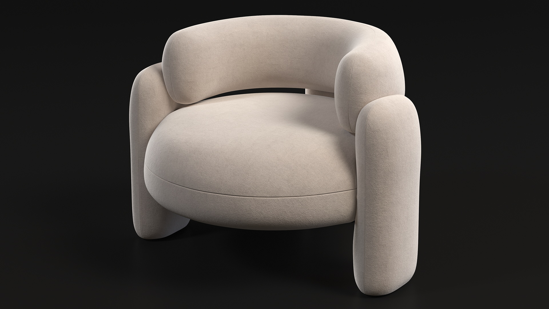 Royal Stranger Embrace Modern Armchair Beige 3D model