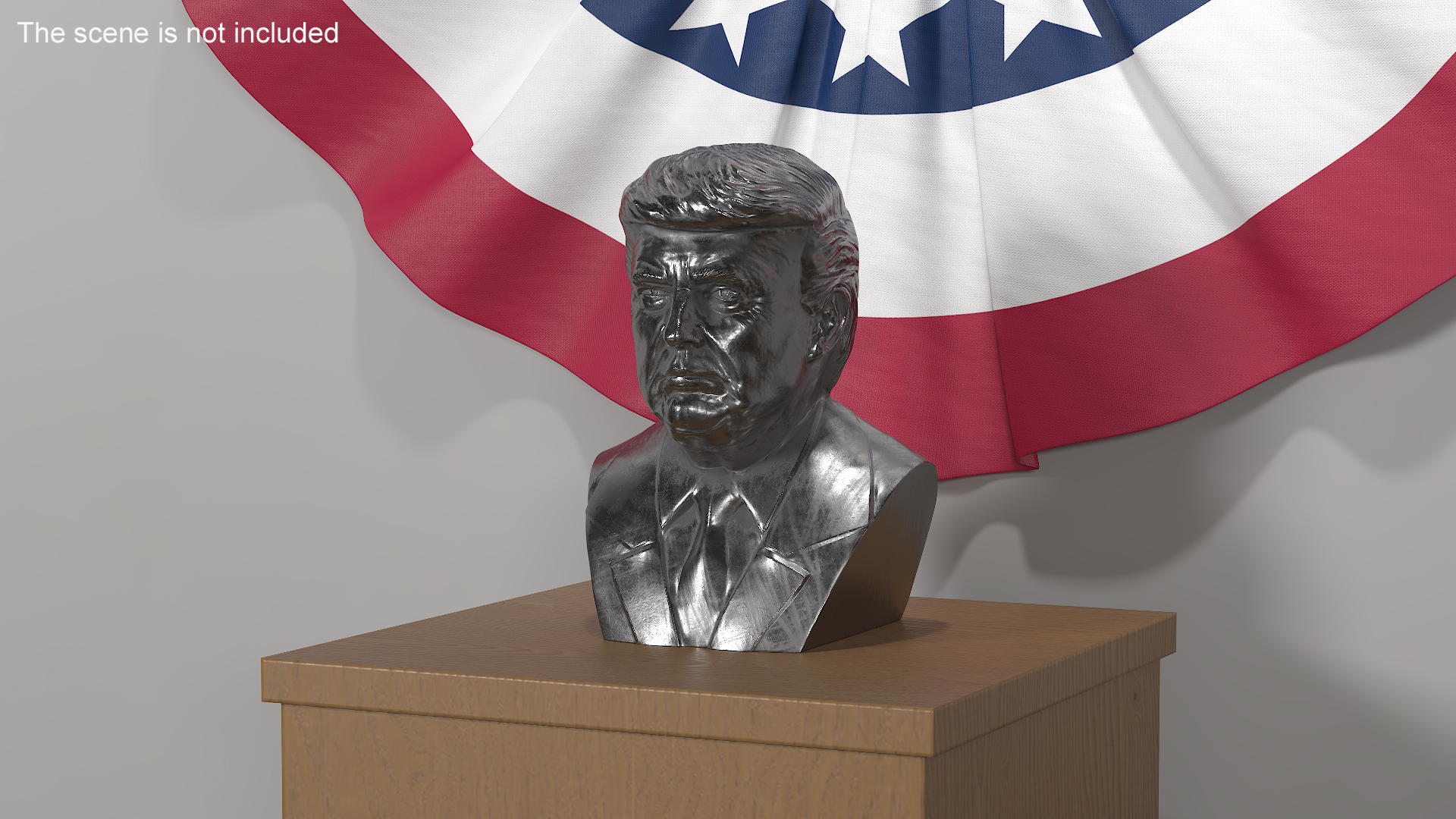 3D model Silver Bust of President Trump